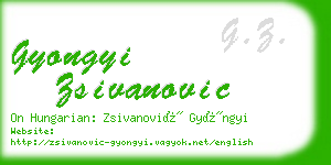 gyongyi zsivanovic business card